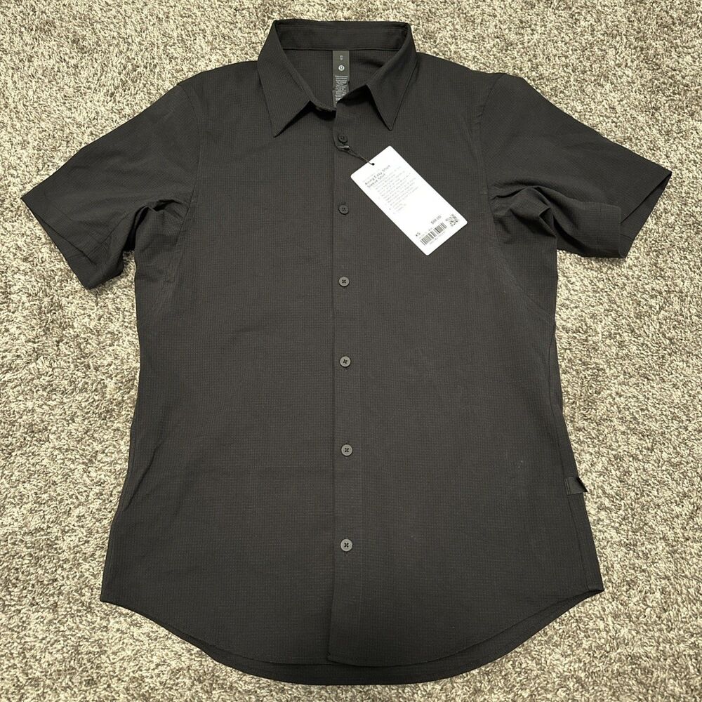 Lululemon Airing Easy Black Short-Sleeve Shirt Men’s Size XS New With Tags